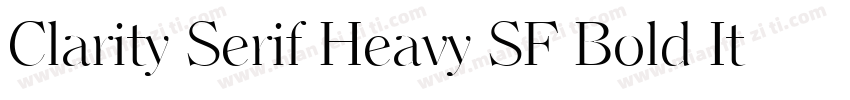 Clarity Serif Heavy SF Bold Italic字体转换